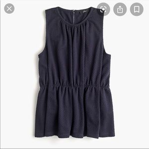 🚨 J. Crew Raised Dot Peplum Tank Top